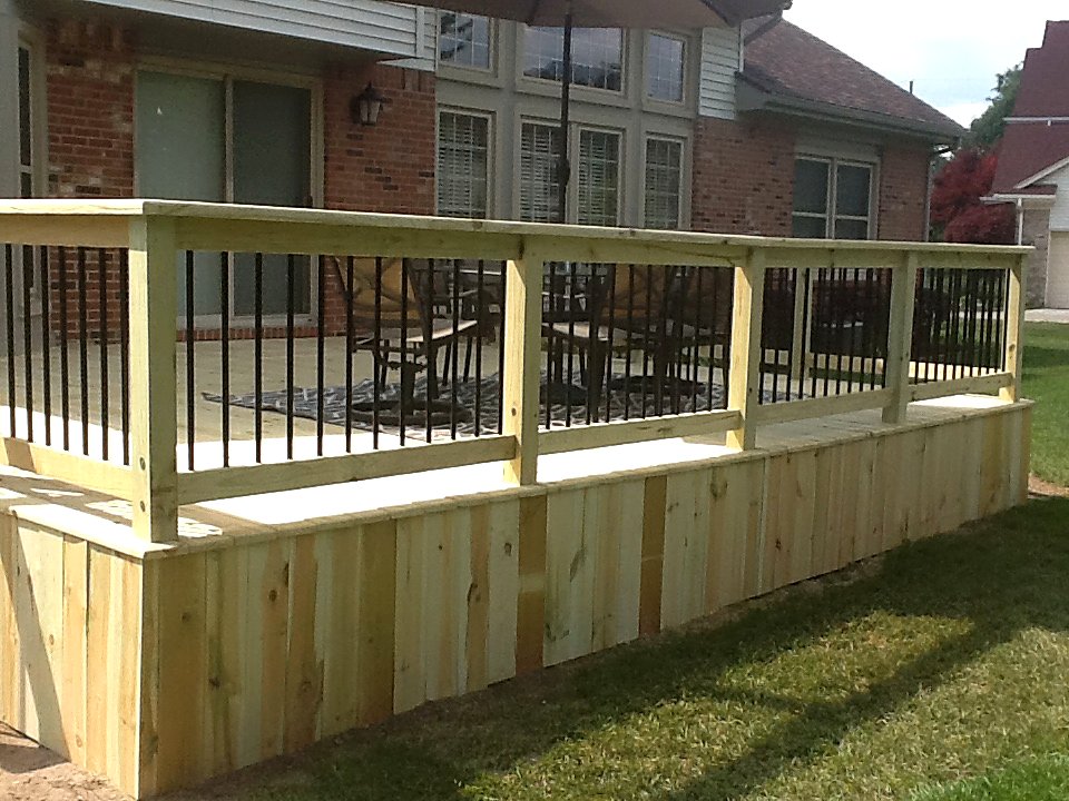 New pressure-treated deck in Chelsea, MI