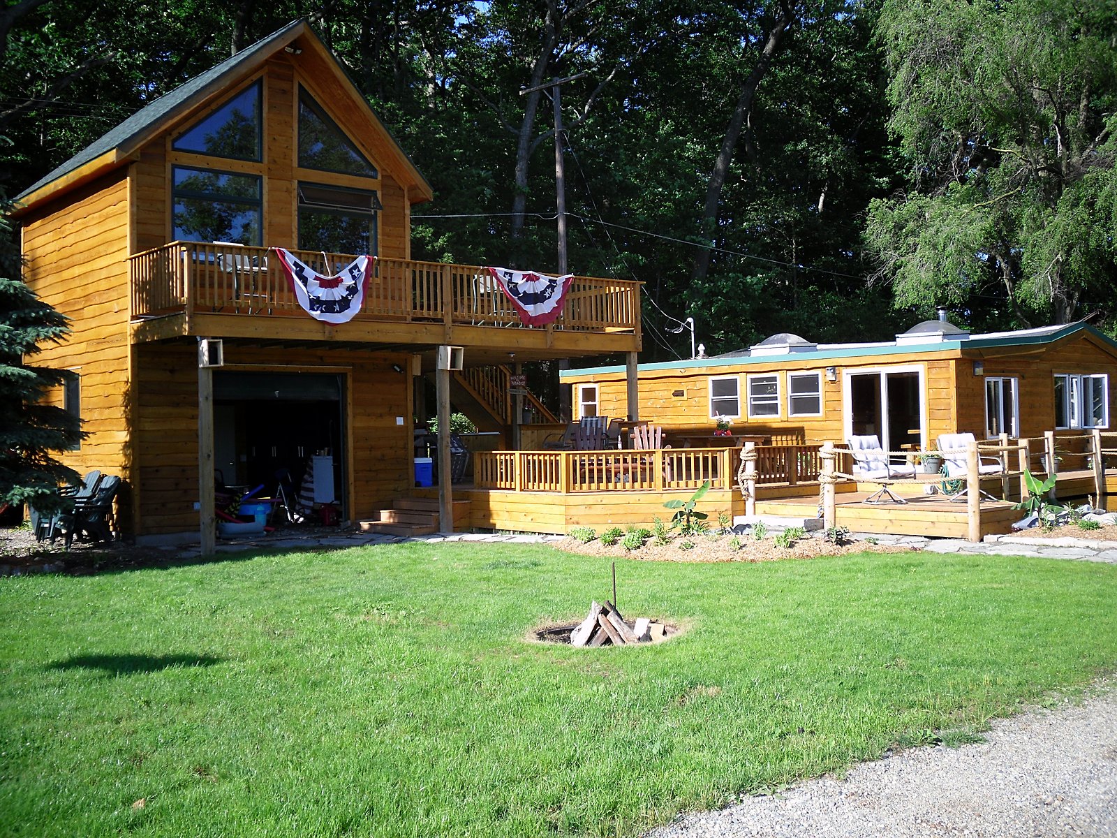 Cedar A-frame home with new deck in Howell, MI