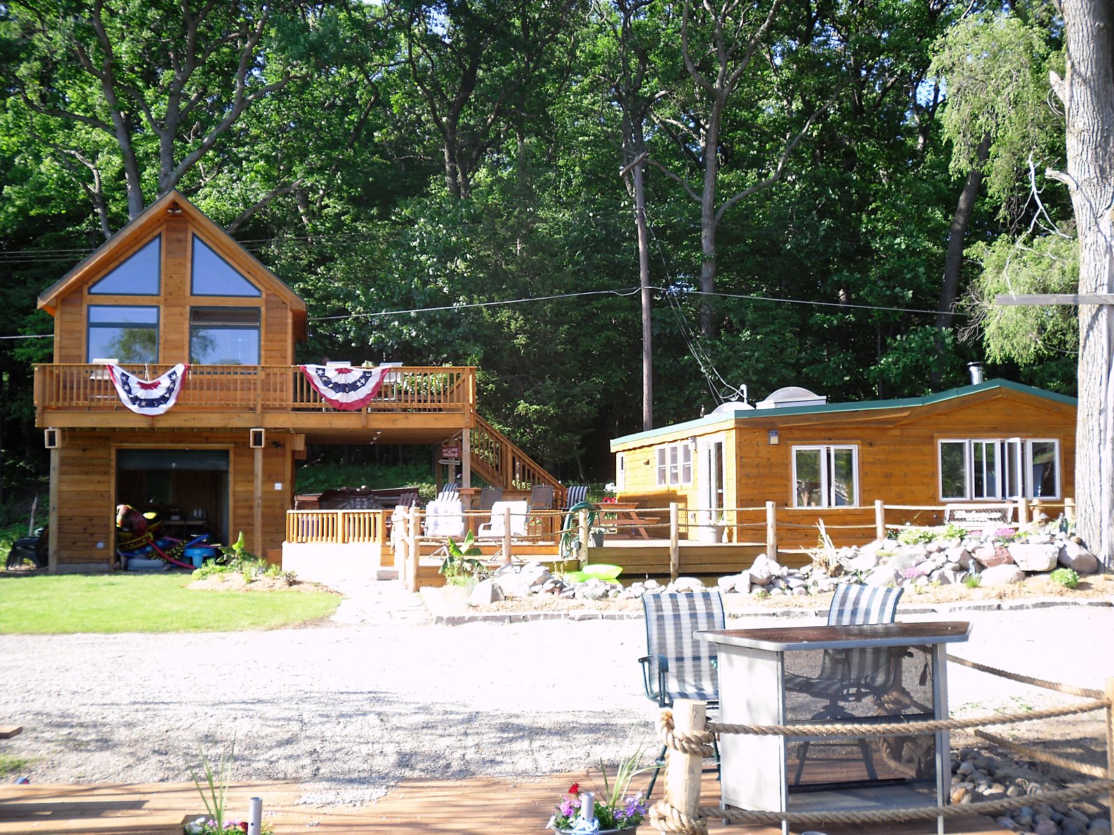 Cedar home with waterside deck in Howell, MI