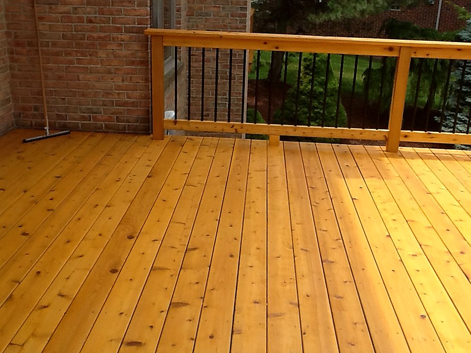 Honey-tone deck flooring in Plymouth, MI
