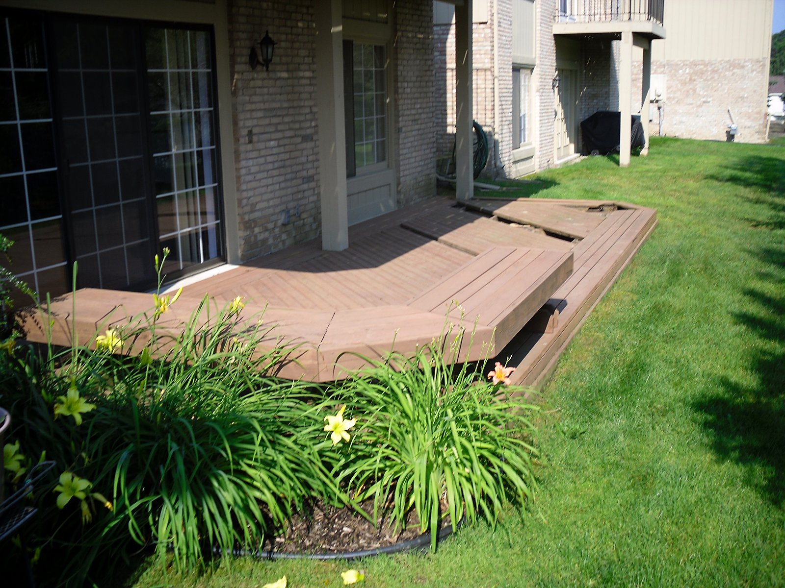 Deck board repair in progress in Southeast Michigan